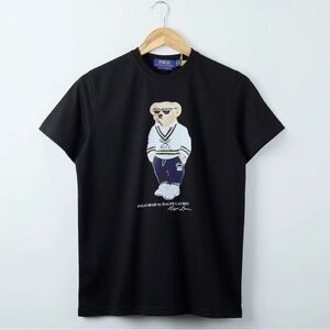Polo by Ralph Lauren Black T-Shirt with Bear Design